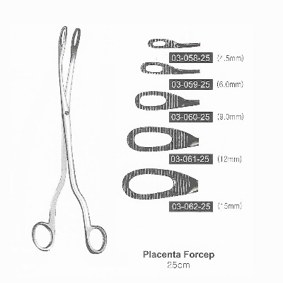 [진성] 태반겸자(플라센타포셉) 25cm Placenta Forcep
