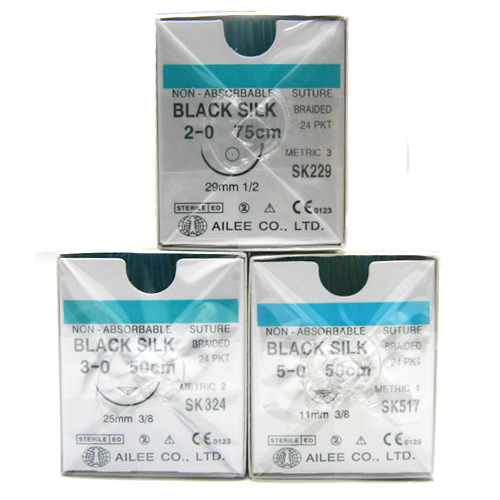 아이리 블랙실크 3/0 SK312 | 각침 18mm 3/8 50cm | 급여코드:B0013006