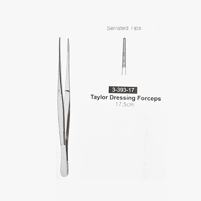 [진성] 테일러드레싱포셉 17.5cm Serrated(339317) (Taylor Dressing Forceps)